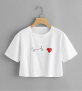 HEART BEAT CROP TEES